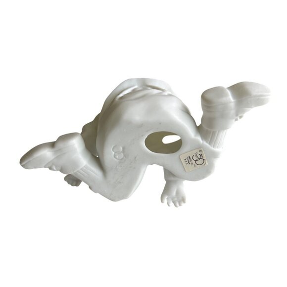 Dept 56 Bisque Porcelain Boy Figurine Part Of Hanging The Ornaments Set - Picture 4 of 6